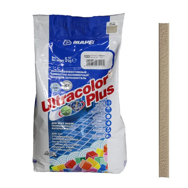 Затирка швов цементная Mapei Ultracolor Plus №133 Песочный 5кг