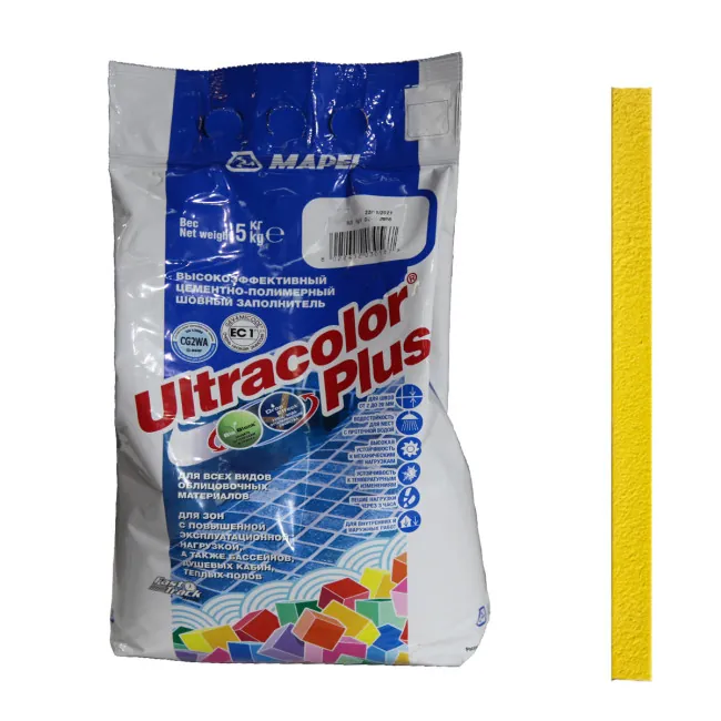 Затирка швов цементная Mapei Ultracolor Plus №150 Желтый 5кг
