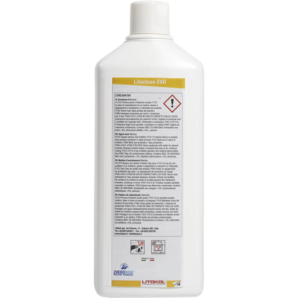 Очиститель Litokol Litoclean Evo, флакон 1 л (от цементных остатков)