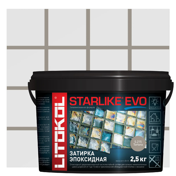 Затирка швов эпоксидная Litokol Starlike Evo S.215 Tortora, 2,5 кг